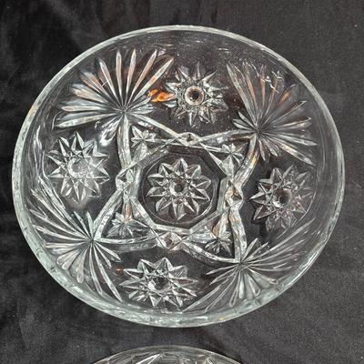 EAPC Glassware - lidded candy dish - vase - and an assortment of bowls