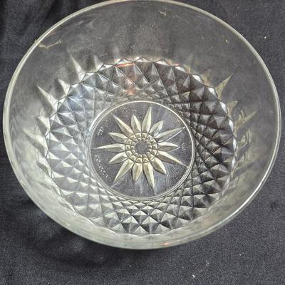 Collection of vintage Glassware - IRENE EAPG Iowa City Flint Glass bread plate - Wick's company toothpick holder - Glass bowls and more