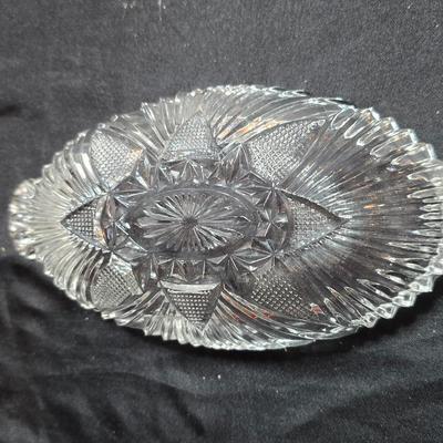 Collection of vintage Glassware - IRENE EAPG Iowa City Flint Glass bread plate - Wick's company toothpick holder - Glass bowls and more