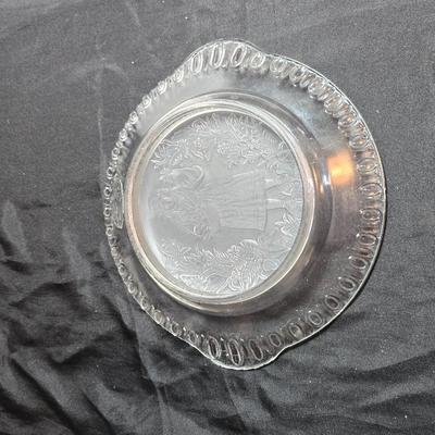 Collection of vintage Glassware - IRENE EAPG Iowa City Flint Glass bread plate - Wick's company toothpick holder - Glass bowls and more