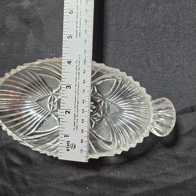 Collection of vintage Glassware - IRENE EAPG Iowa City Flint Glass bread plate - Wick's company toothpick holder - Glass bowls and more