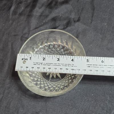 Collection of vintage Glassware - IRENE EAPG Iowa City Flint Glass bread plate - Wick's company toothpick holder - Glass bowls and more