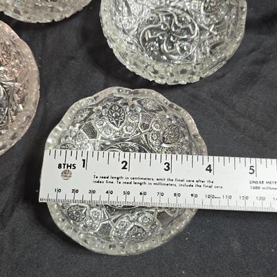 Collection of vintage Glassware - IRENE EAPG Iowa City Flint Glass bread plate - Wick's company toothpick holder - Glass bowls and more