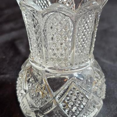 Collection of vintage Glassware - IRENE EAPG Iowa City Flint Glass bread plate - Wick's company toothpick holder - Glass bowls and more