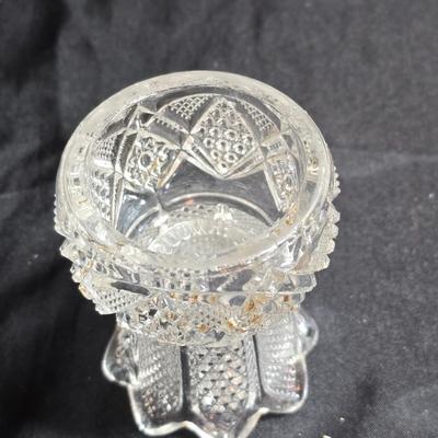Collection of vintage Glassware - IRENE EAPG Iowa City Flint Glass bread plate - Wick's company toothpick holder - Glass bowls and more