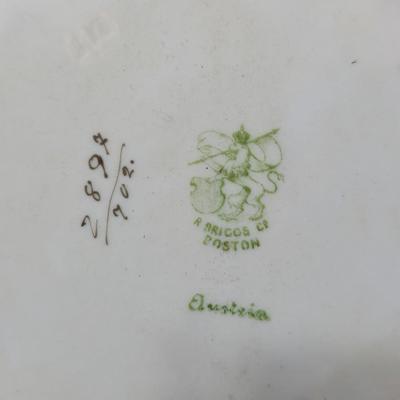 Six Retro MCM Libbey Dandelion wisp Atomic gold glasses - 24k gold commonwealth Silver Inc. tray - Bavaria pastoral scene plate and more