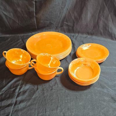 Vintage Peach Lustre Laurel Leaf Fire King oven-proof Dishes