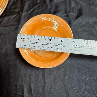 Vintage Peach Lustre Laurel Leaf Fire King oven-proof Dishes