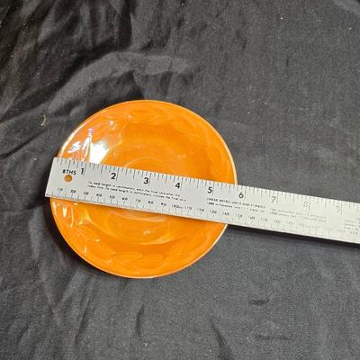 Vintage Peach Lustre Laurel Leaf Fire King oven-proof Dishes