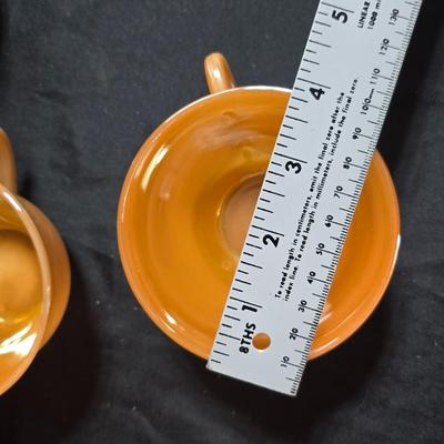 Vintage Peach Lustre Laurel Leaf Fire King oven-proof Dishes
