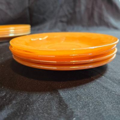 Vintage Peach Lustre Laurel Leaf Fire King oven-proof Dishes