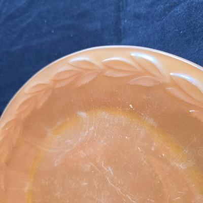 Vintage Peach Lustre Laurel Leaf Fire King oven-proof Dishes