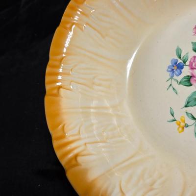 Vintage floral serving bowls - Homer Laughlin - W. Austria lidded vegetable dish - Zeh, Scherzer & Co oval dish = Hand painted salt...