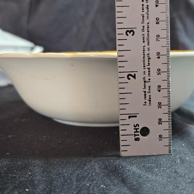 Vintage floral serving bowls - Homer Laughlin - W. Austria lidded vegetable dish - Zeh, Scherzer & Co oval dish = Hand painted salt...