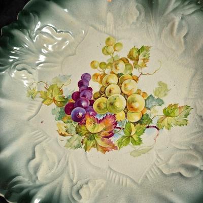 Vintage floral serving bowls - Homer Laughlin - W. Austria lidded vegetable dish - Zeh, Scherzer & Co oval dish = Hand painted salt...