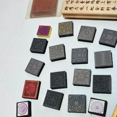 Wide variety of stamp blocks for crafting - Hearts -bugs-foreign letters- flowers - and many others!