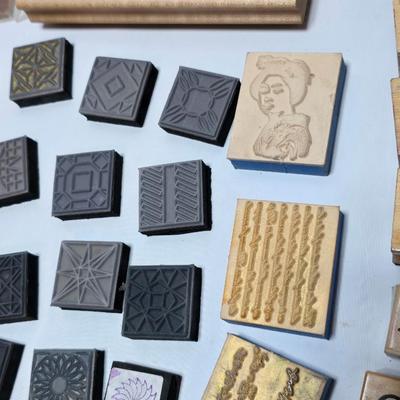 Wide variety of stamp blocks for crafting - Hearts -bugs-foreign letters- flowers - and many others!