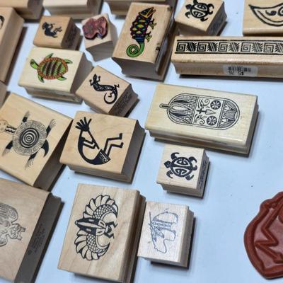 More stamps for craft projects - great for card making and craft time with kids! kokapelli - turtle - mask - totems and more