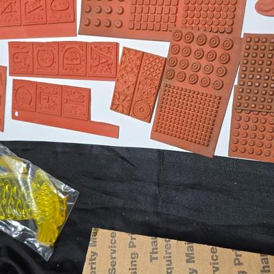 red rubber stamps for mounting on blocks - LARGE assortment - Great fun crafting!