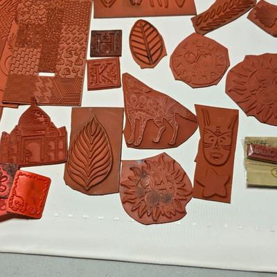 red rubber stamps for mounting on blocks - LARGE assortment - Great fun crafting!
