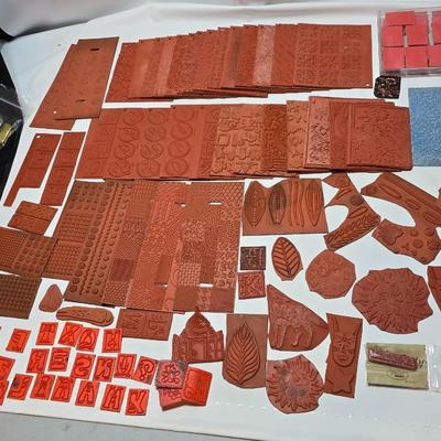 red rubber stamps for mounting on blocks - LARGE assortment - Great fun crafting!