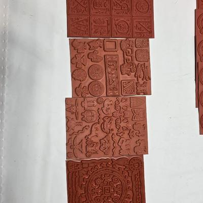 red rubber stamps for mounting on blocks - LARGE assortment - Great fun crafting!