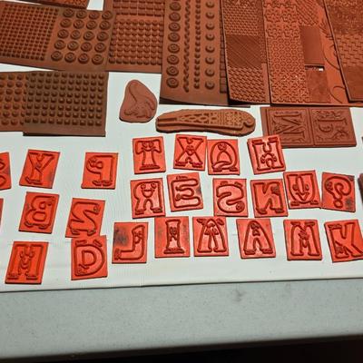 red rubber stamps for mounting on blocks - LARGE assortment - Great fun crafting!