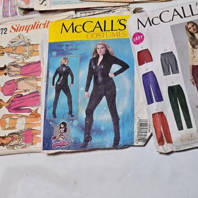 Sewing patterns and ribbon