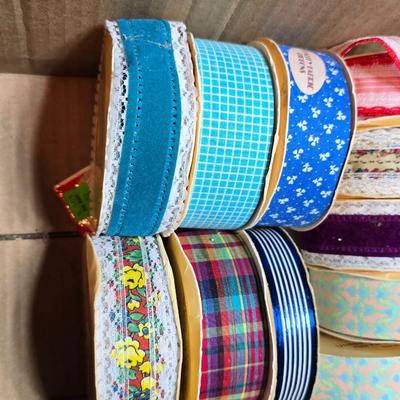 Sewing patterns and ribbon