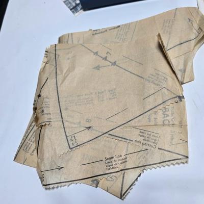 Sewing patterns and ribbon