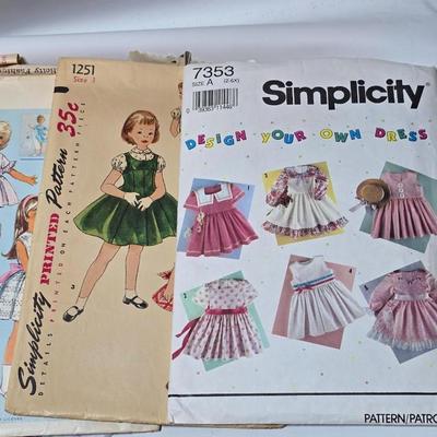Sewing patterns and ribbon