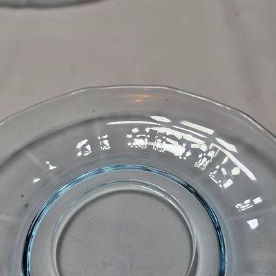 Vintage Fostoria Fairfax Azure Blue dinnerware serveware / glassware - assorted pieces - not complete
