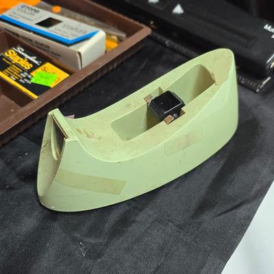 Office items - electric pencil sharpener - vintage crank style sharpener- pencils - hole punch - files and more
