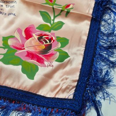 vintage souvenir satin pillowcase with a poem titled "To My Sister" and "To my Mother"