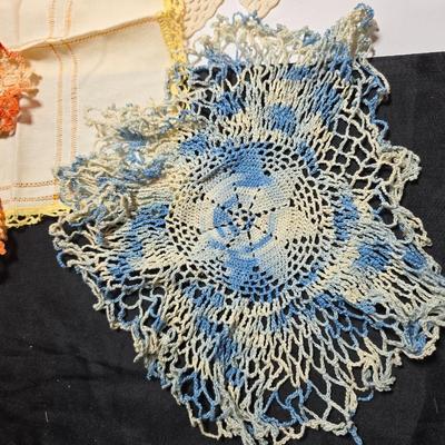 Vintage crocheted doilies and trivets - pot holders - Vintage retro fun!