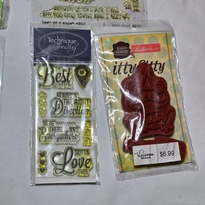 New in package clear rubber stamp collection