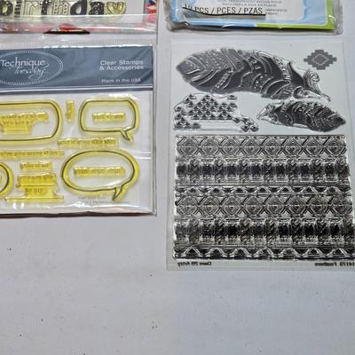 New in package clear rubber stamp collection