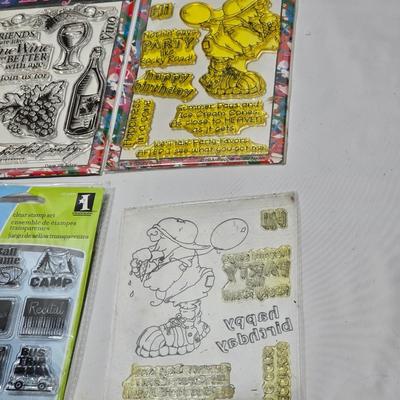New in package clear rubber stamp collection