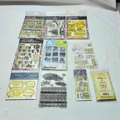 New in package clear rubber stamp collection