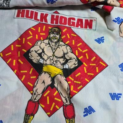 Twin sized vintage sheets - California Raisins - and wrestle mania including Hulk Hogan!