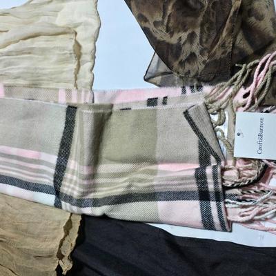 Nice scarves -of different colors and patterns new Croft & Barrow neck scarf