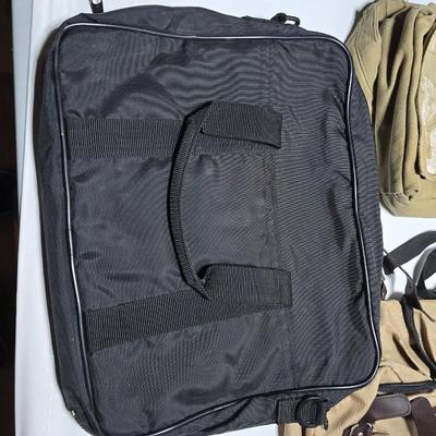 Overnight bags, small backpacks, and briefcase