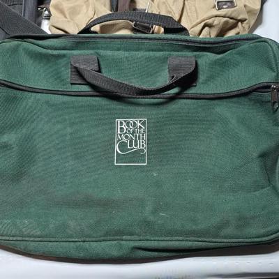 Overnight bags, small backpacks, and briefcase