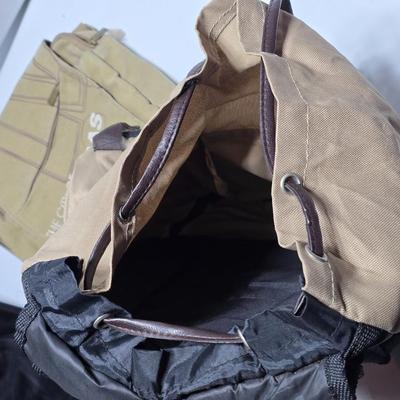 Overnight bags, small backpacks, and briefcase