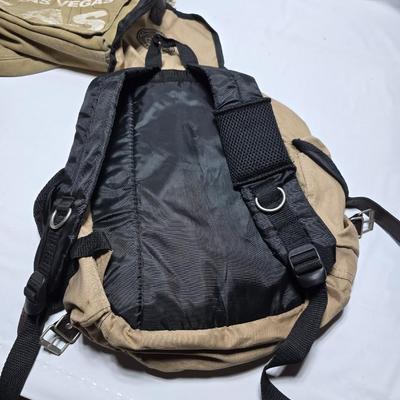 Overnight bags, small backpacks, and briefcase