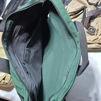 Overnight bags, small backpacks, and briefcase