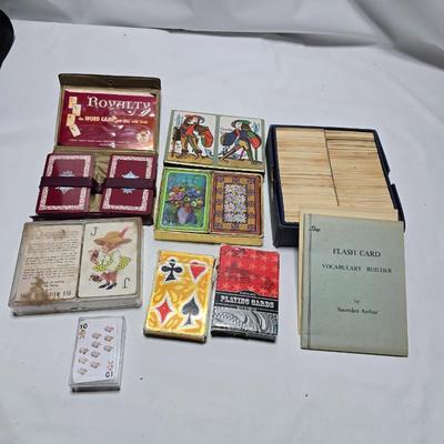 Vintage decks of cards - Canasta - Poker - go fish - Flash cards