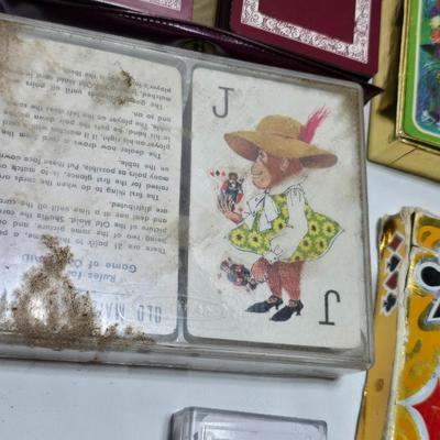 Vintage decks of cards - Canasta - Poker - go fish - Flash cards