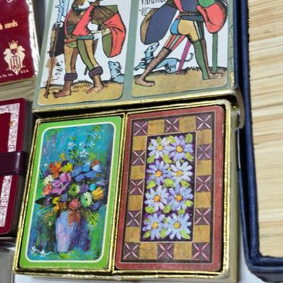 Vintage decks of cards - Canasta - Poker - go fish - Flash cards