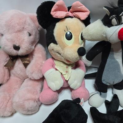 Huge assortment of plush characters - Disney - Looney toons - Barney % friends - animals - Ty and more